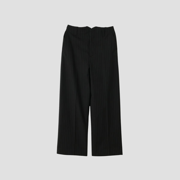 STRIPE WOOL PLAINWEAVE TROUSERS