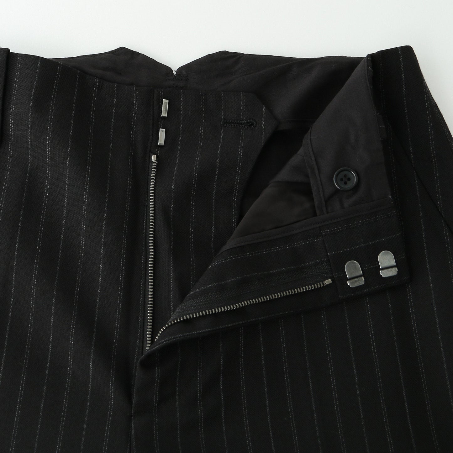 STRIPE WOOL PLAINWEAVE TROUSERS