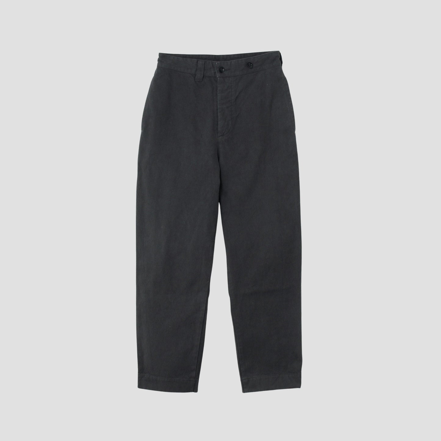 UNEVEN COTTON CANVAS TROUSERS