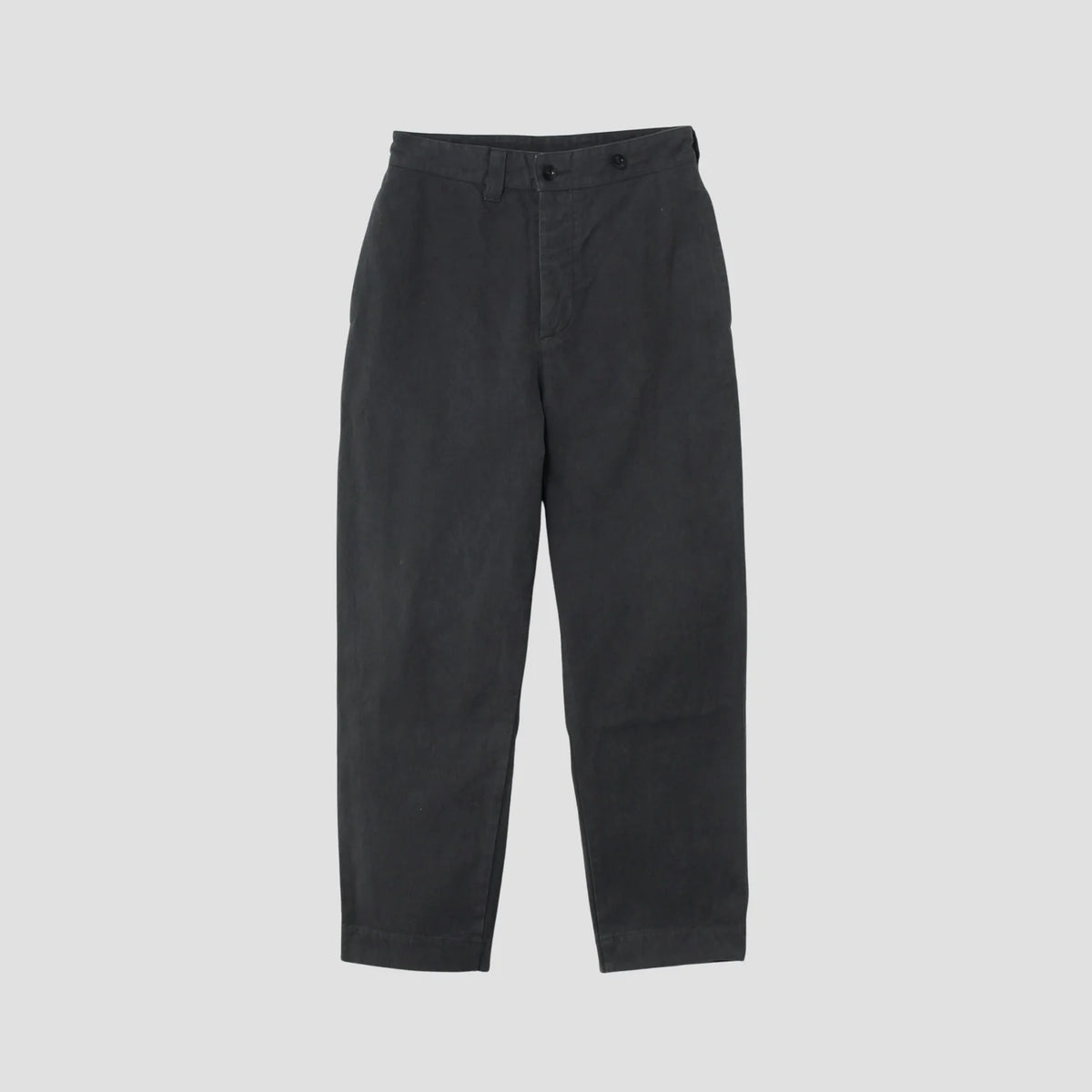 UNEVEN COTTON CANVAS TROUSERS