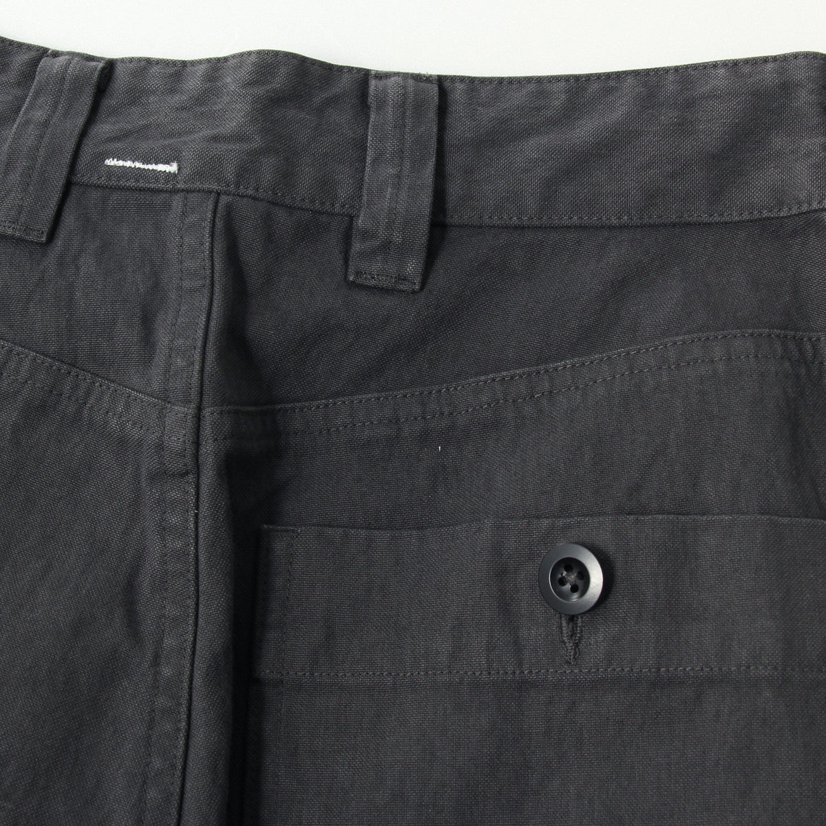 UNEVEN COTTON CANVAS TROUSERS