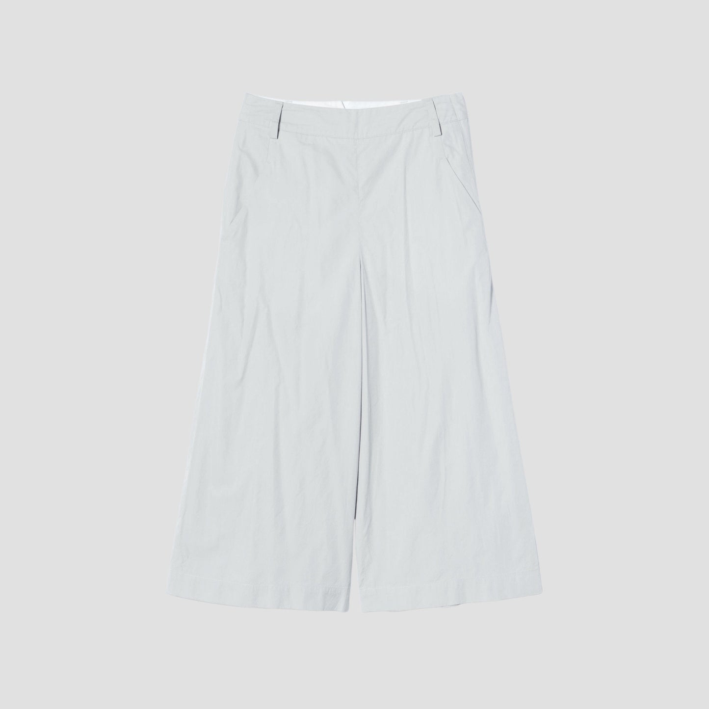 COTTON SILK POPLIN TROUSERS