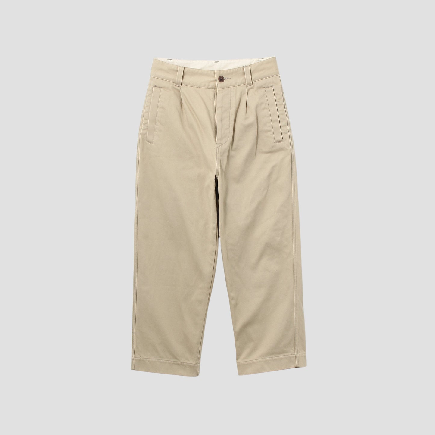 BRUSHED BACK COTTON TWILL TROUSERS