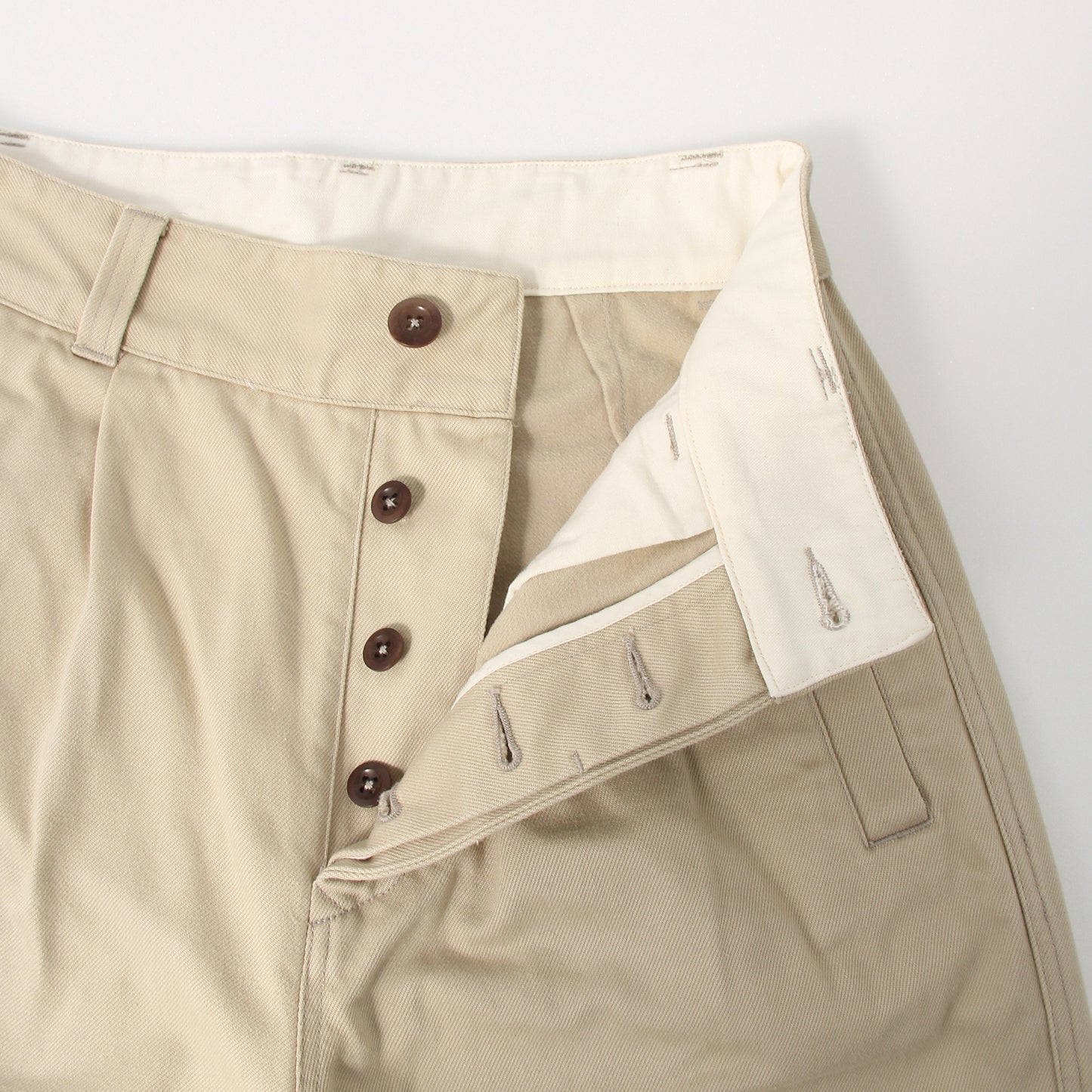BRUSHED BACK COTTON TWILL TROUSERS