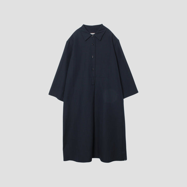 LINEN WOOL HOPSACK DRESS