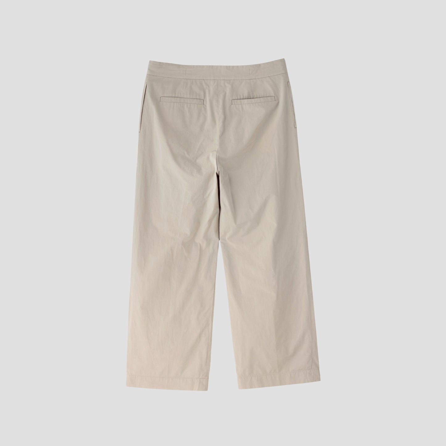 WASHED YARN DYE POPLIN TROUSERS