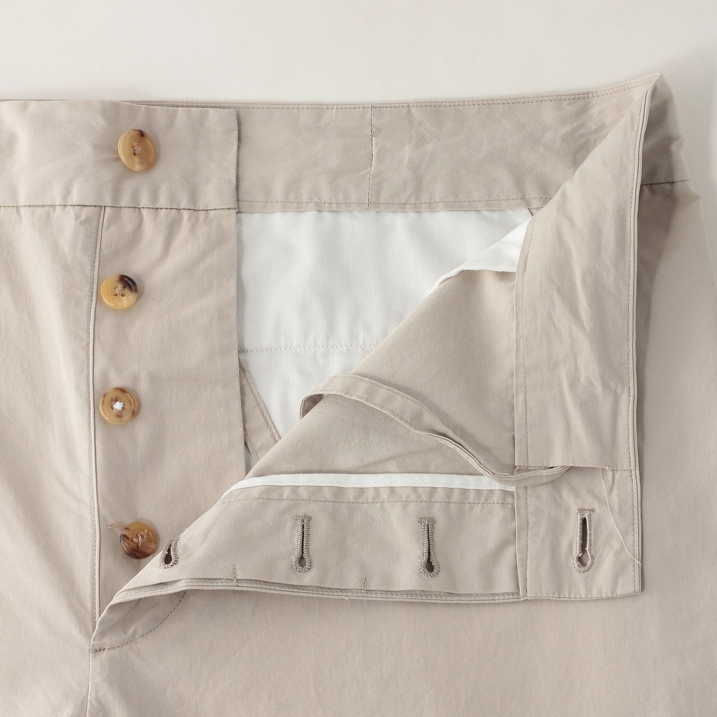 WASHED YARN DYE POPLIN TROUSERS
