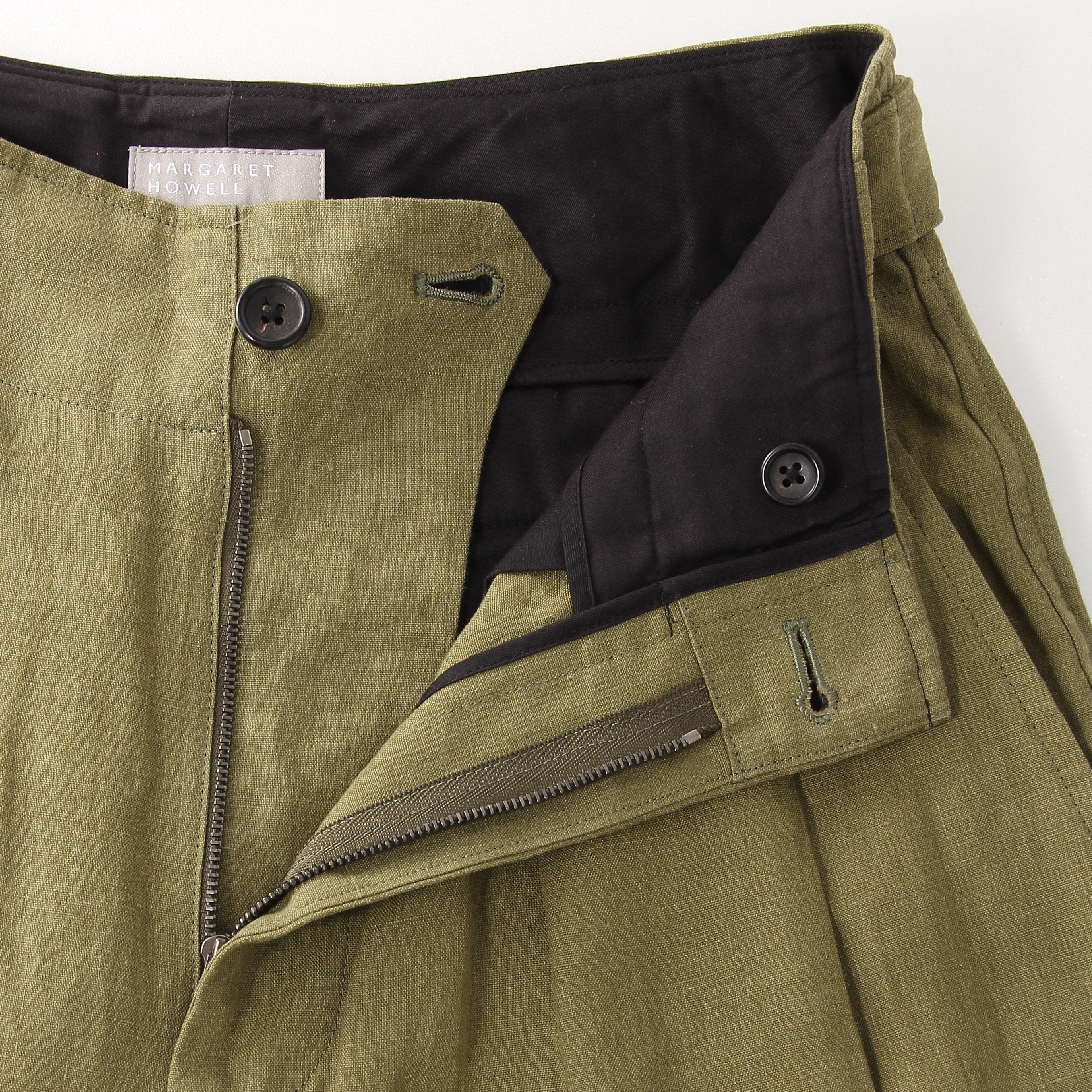 MHL.　マーガレットハウエル 2025SS 綿 パンツ　トラウザーズ　茶　Ｌ MHL. マーガレットハウエル 2025SS 綿 パンツ トラウザーズ 茶 L