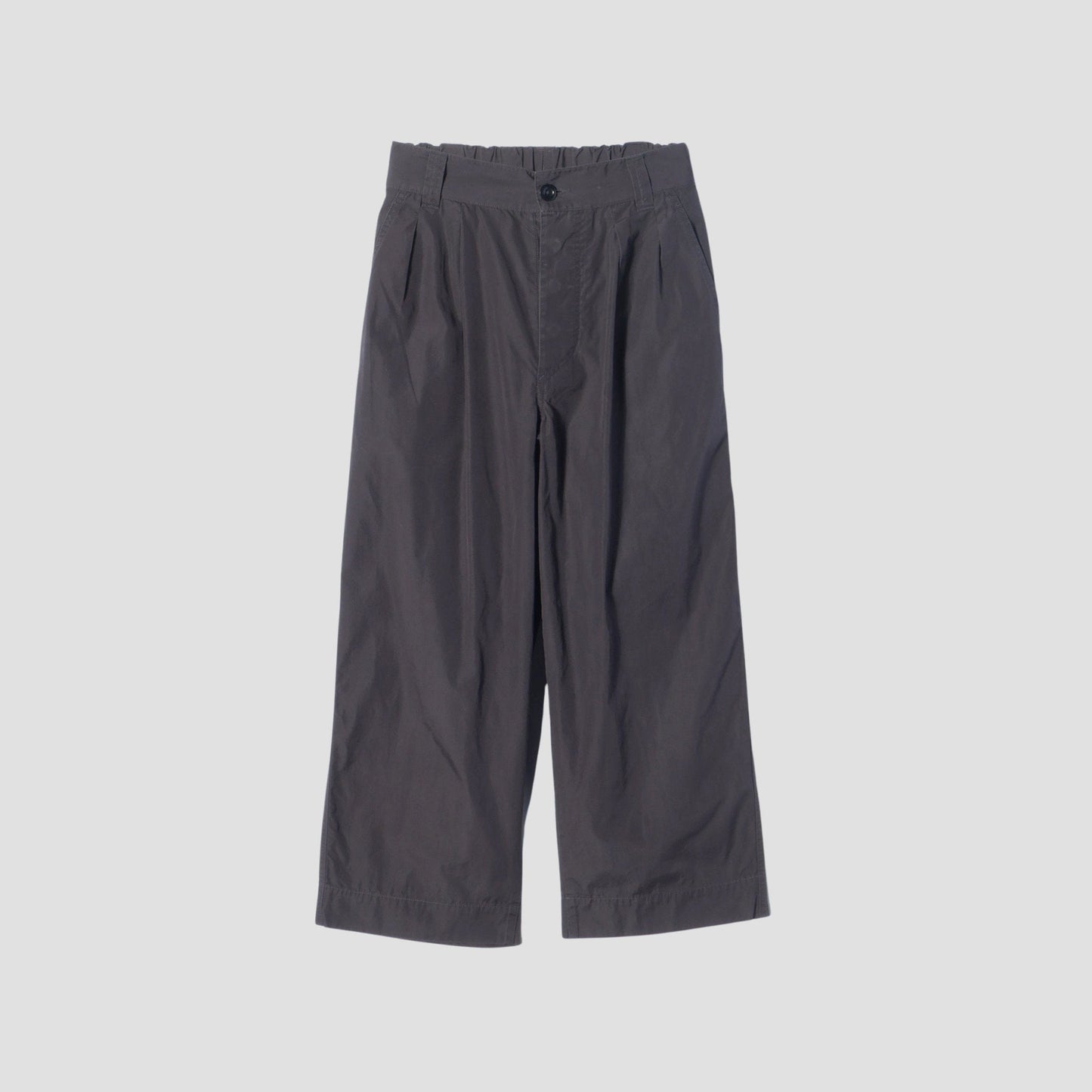 FINE COMPACT COTTON POPLIN TROUSERS