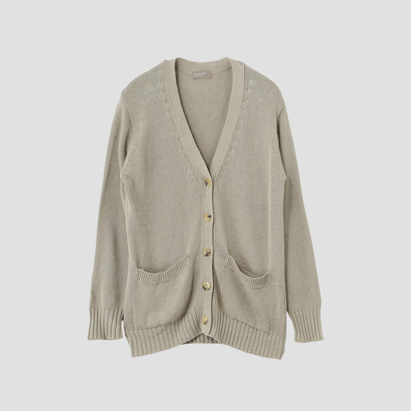 LINEN COTTON SILK CARDIGAN KNIT
