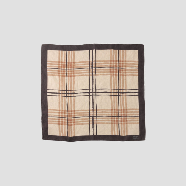 PAINTED CHECK BORDER SCARF