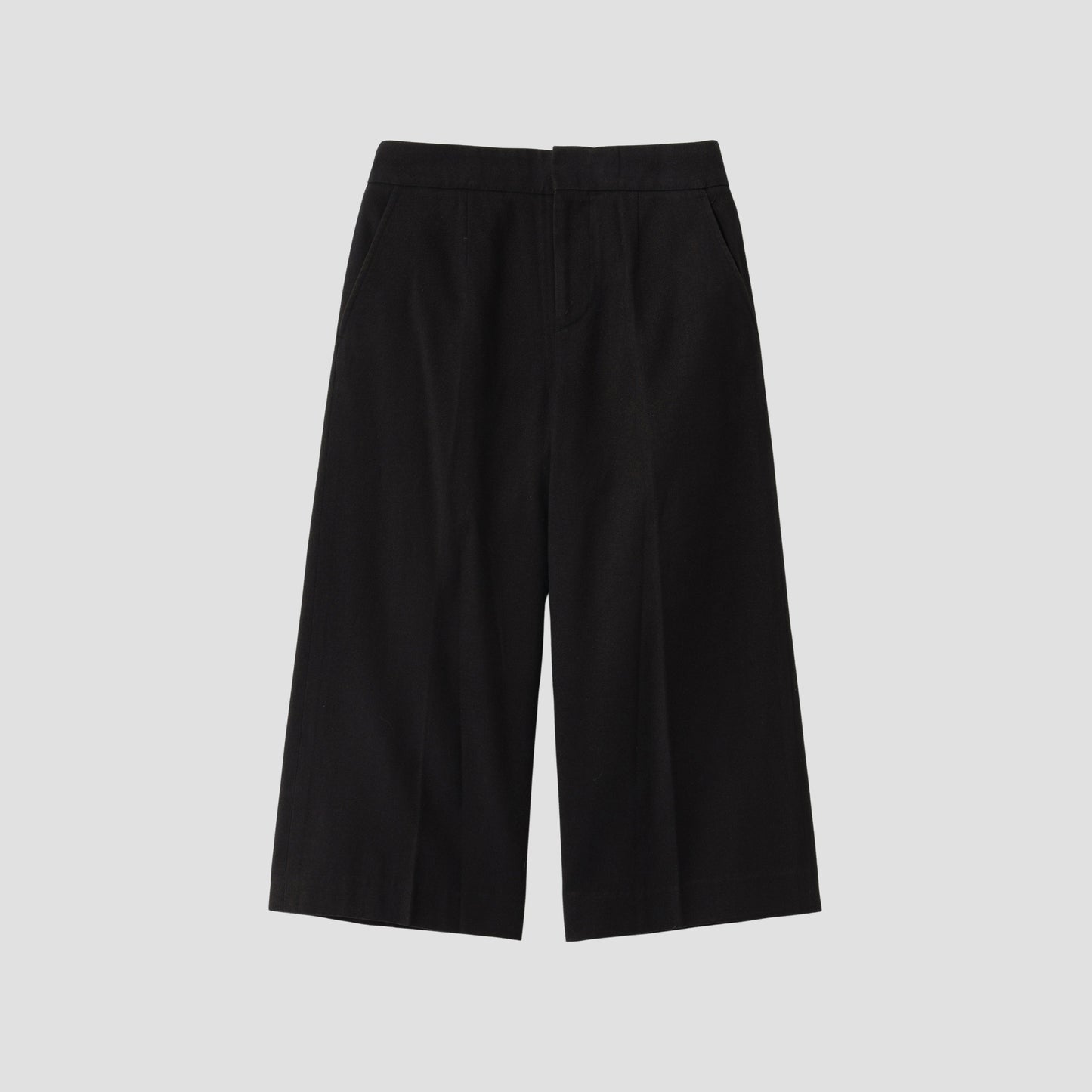BRUSHED COTTON WOOL TROUSERS