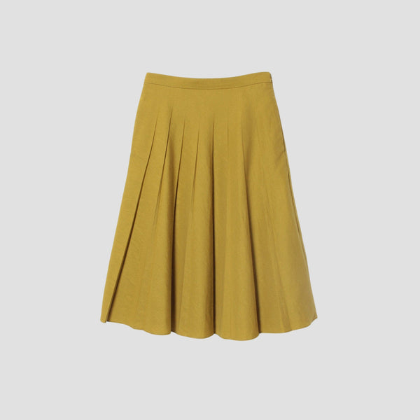 WOOL LINEN PLAINWEAVE SKIRT