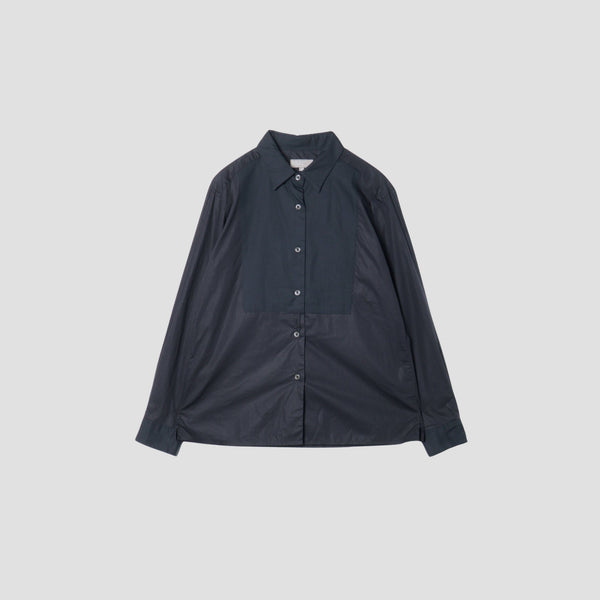 BLACK CHINTZ COTTON SHIRT
