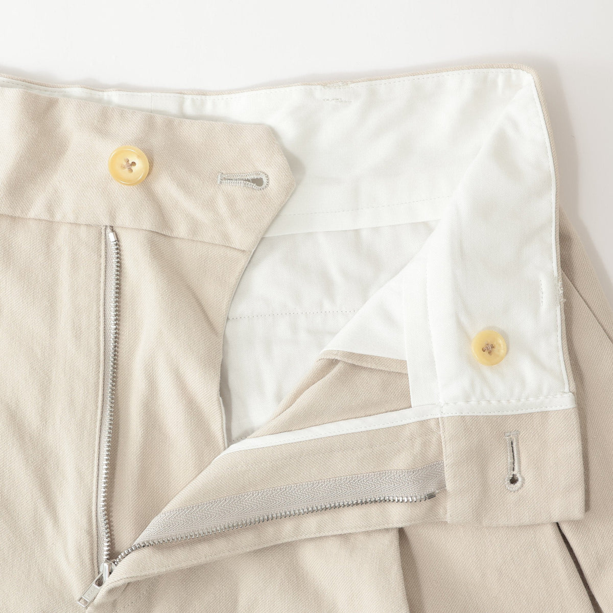 YARN DYE HEAVY COTTON TWILL TROUSERS