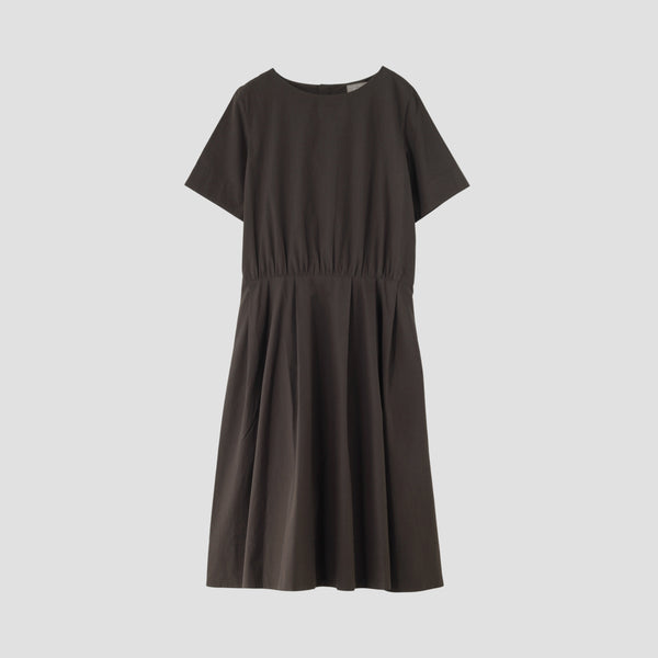 SILK COTTON POPLIN DRESS