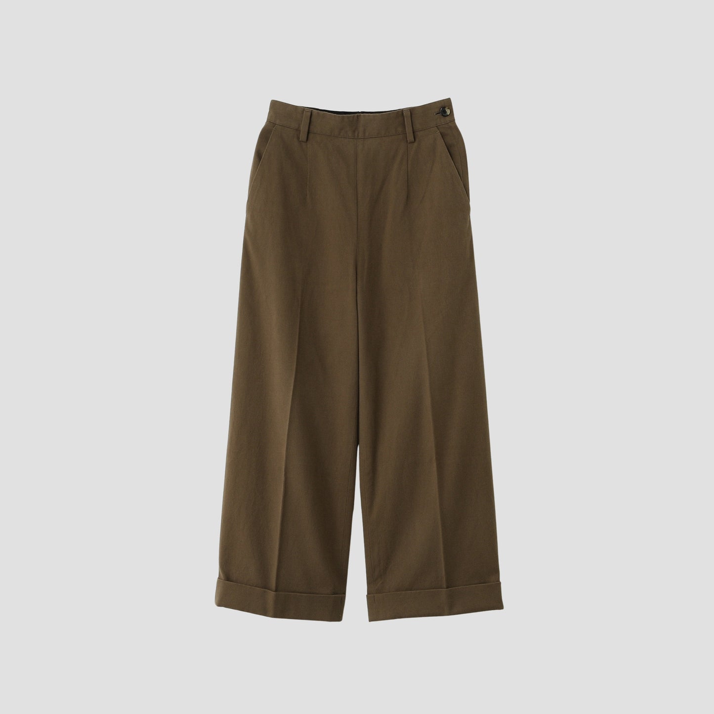 WASHED COTTON TWILL TROUSERS