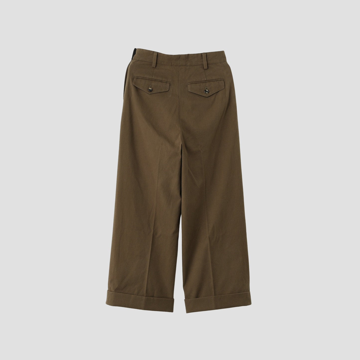 WASHED COTTON TWILL TROUSERS