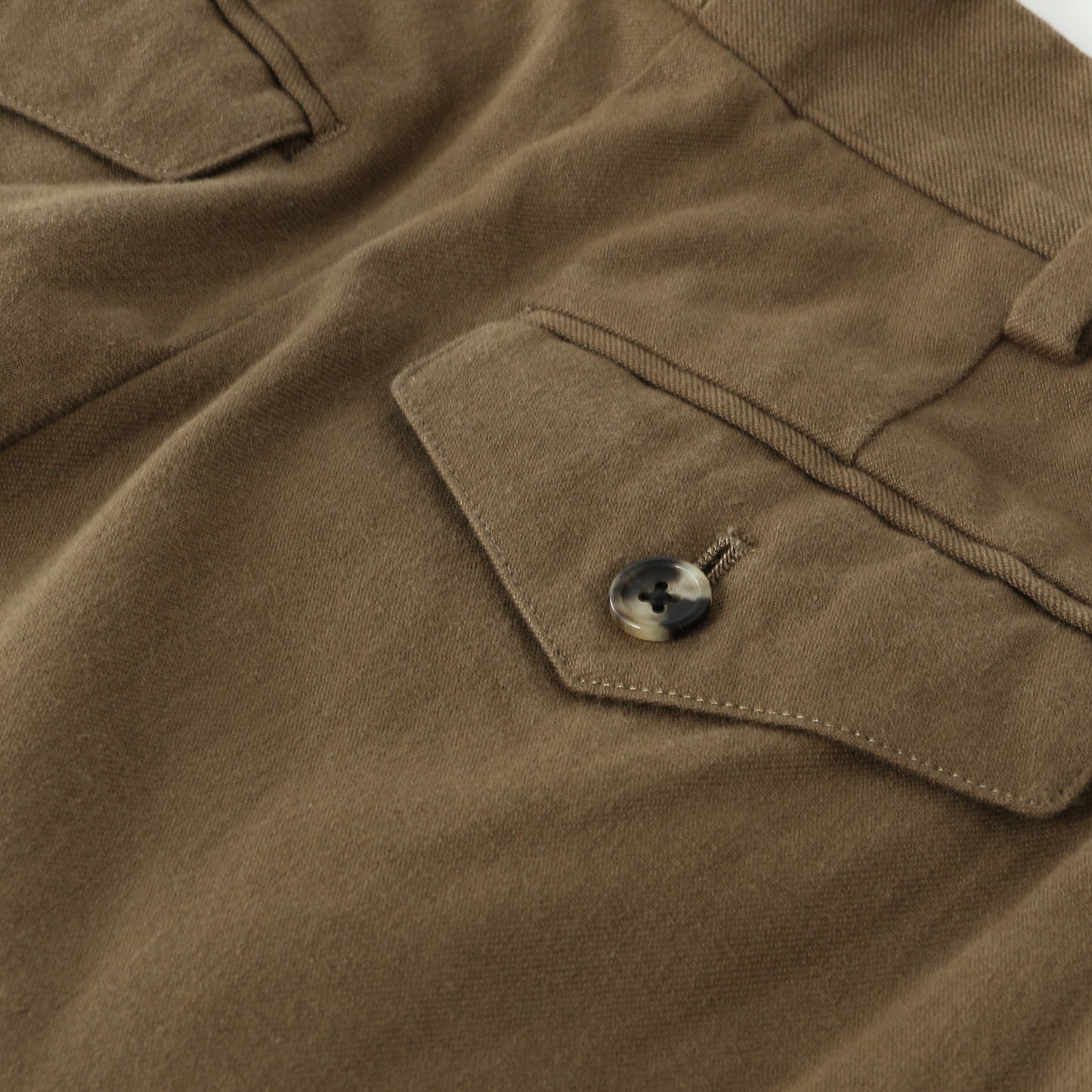 WASHED COTTON TWILL TROUSERS