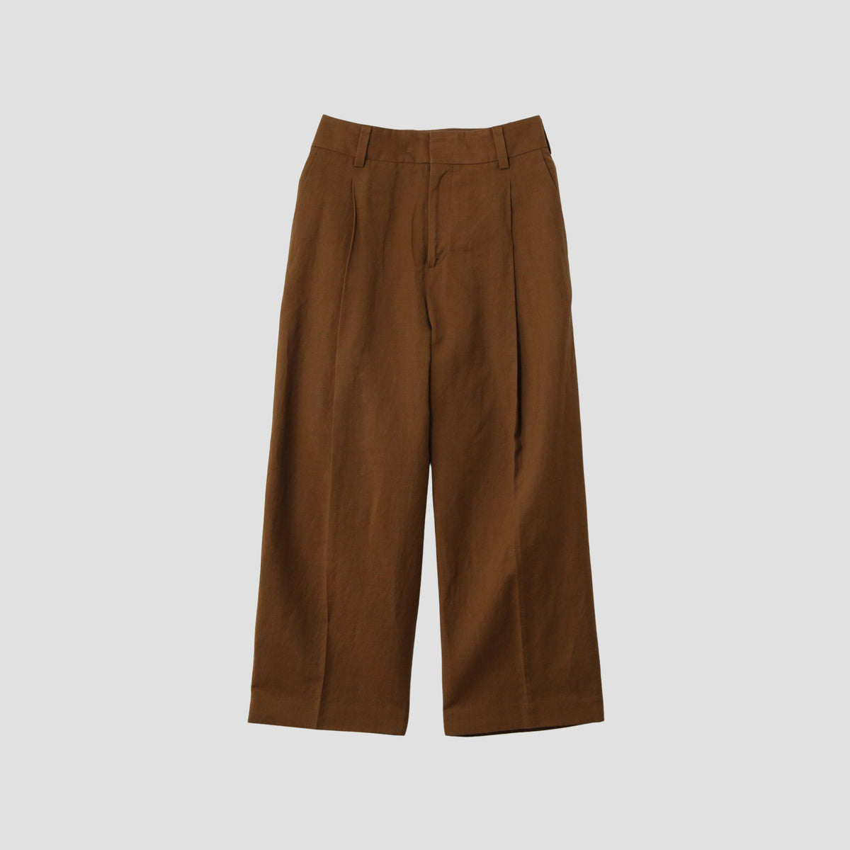 YARN DYED WOOL LINEN TROUSERS