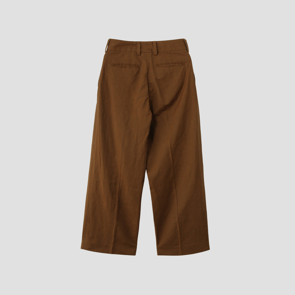 YARN DYED WOOL LINEN TROUSERS