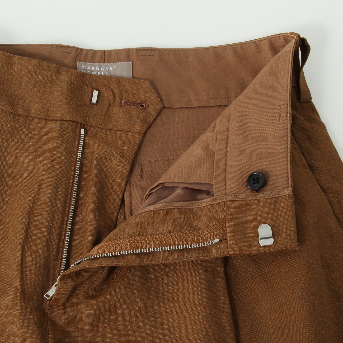 YARN DYED WOOL LINEN TROUSERS