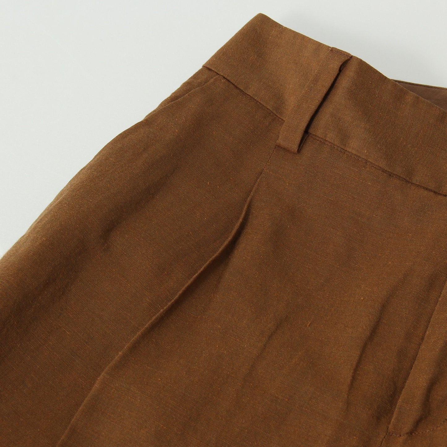 YARN DYED WOOL LINEN TROUSERS