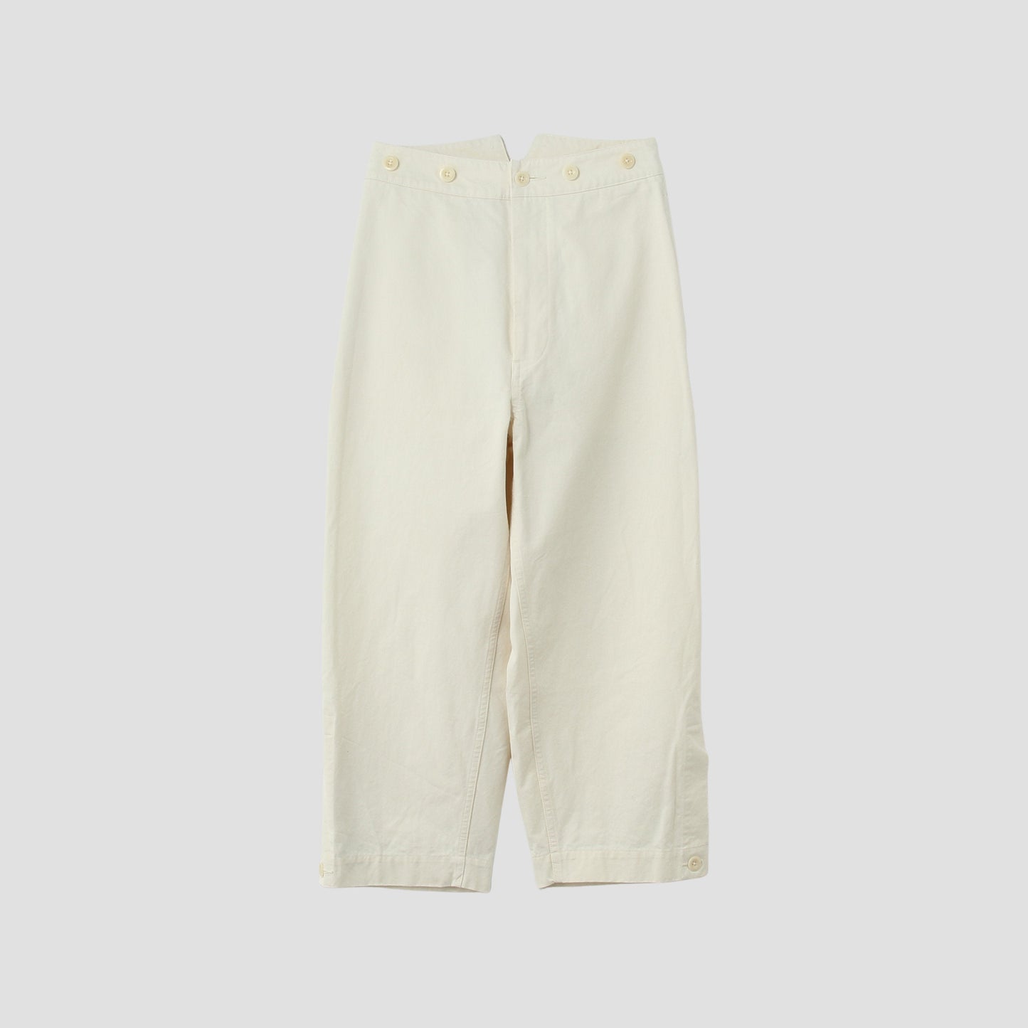 WASHED COMPACT COTTON TROUSERS