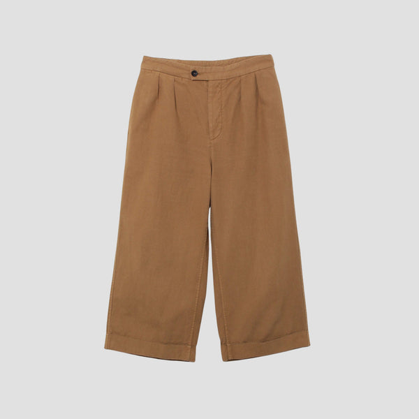 BRUSHED DRY COTTON CANVAS TROUSERS