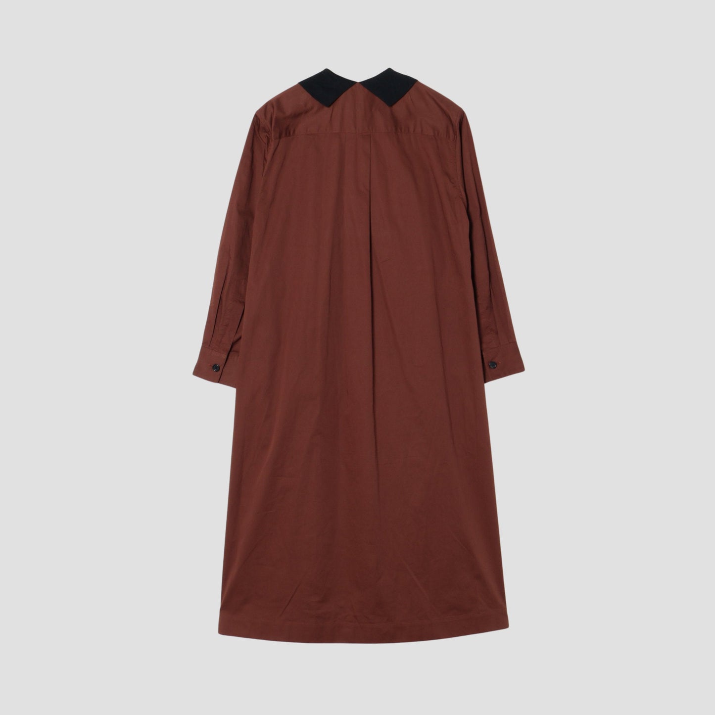 WASHED COTTON SATIN DRESS
