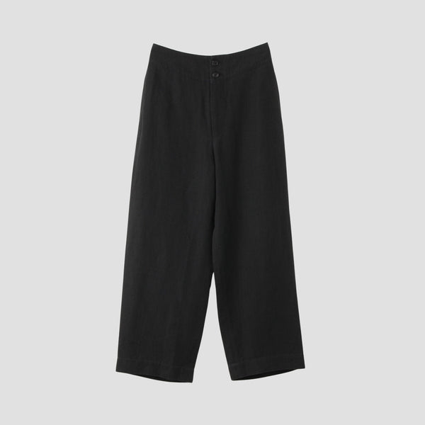 MATT LINEN POPLIN TROUSERS