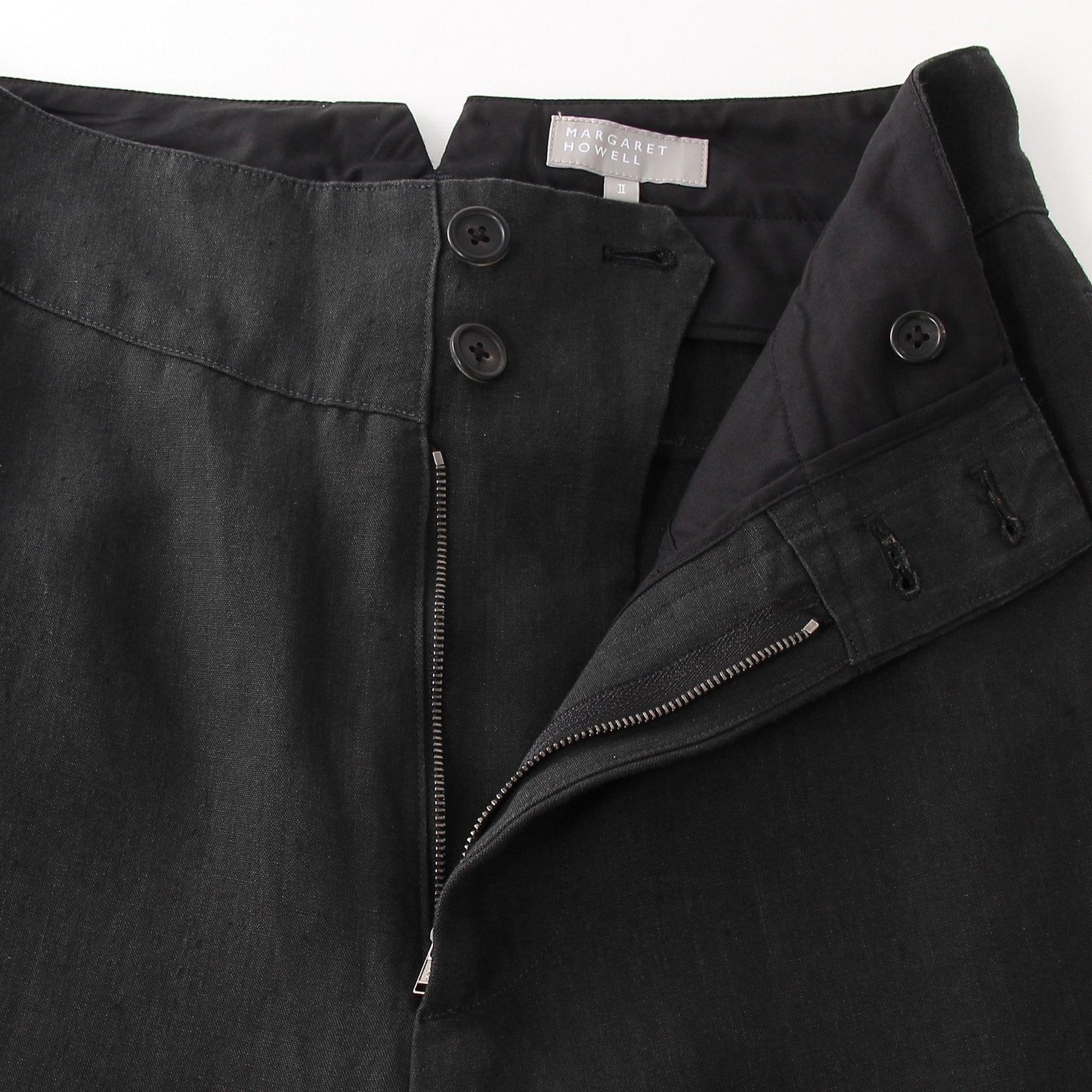 MATT LINEN POPLIN TROUSERS