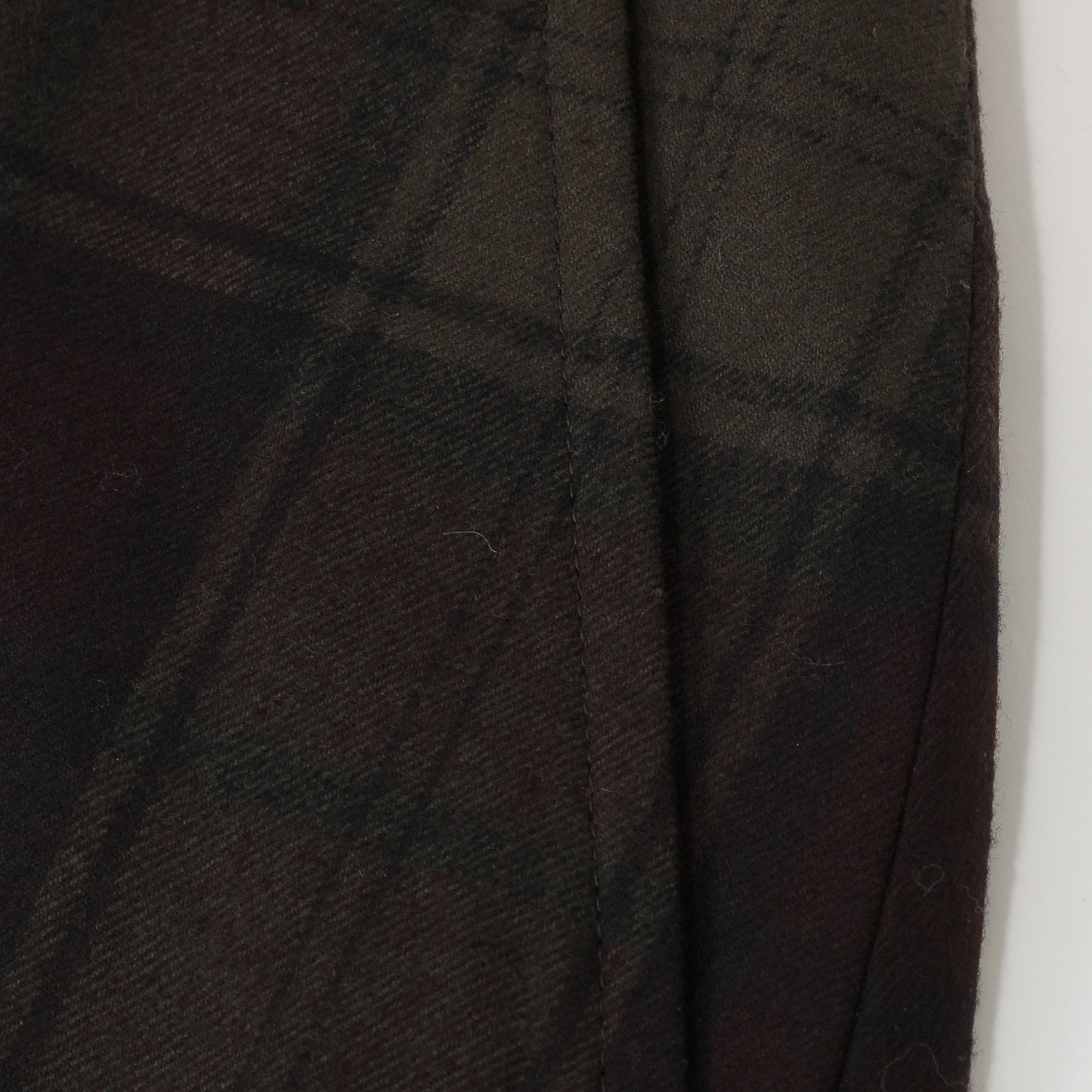 CHECK WOOL TWILL SKIRT