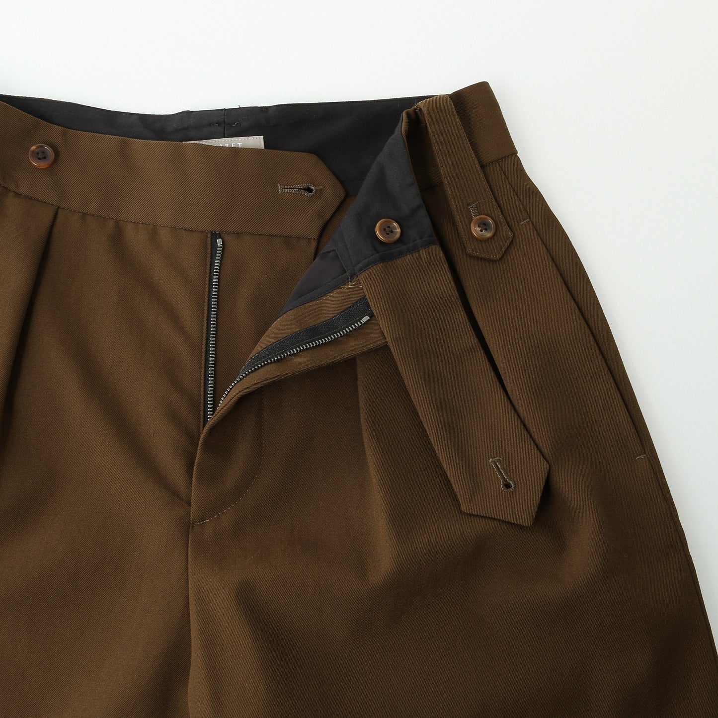 DRY WOOL TWILL TROUSERS