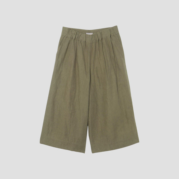 COATED LINEN PLAINWEAVE TROUSERS