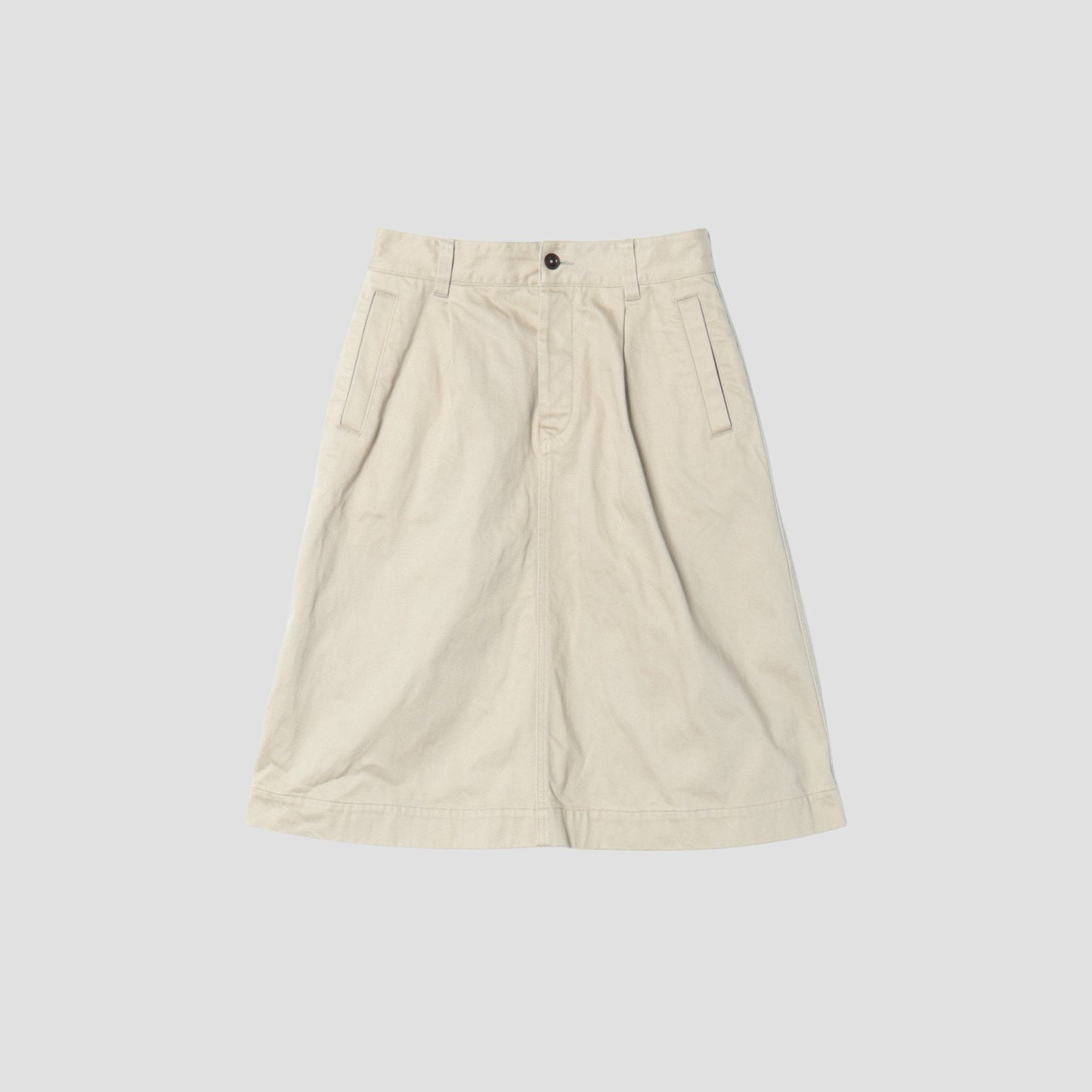 BRUSHED BACK COTTON TWILL SKIRT