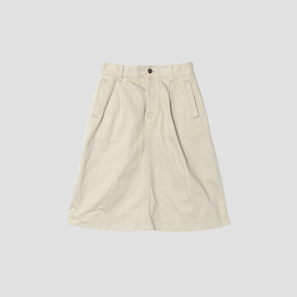 BRUSHED BACK COTTON TWILL SKIRT