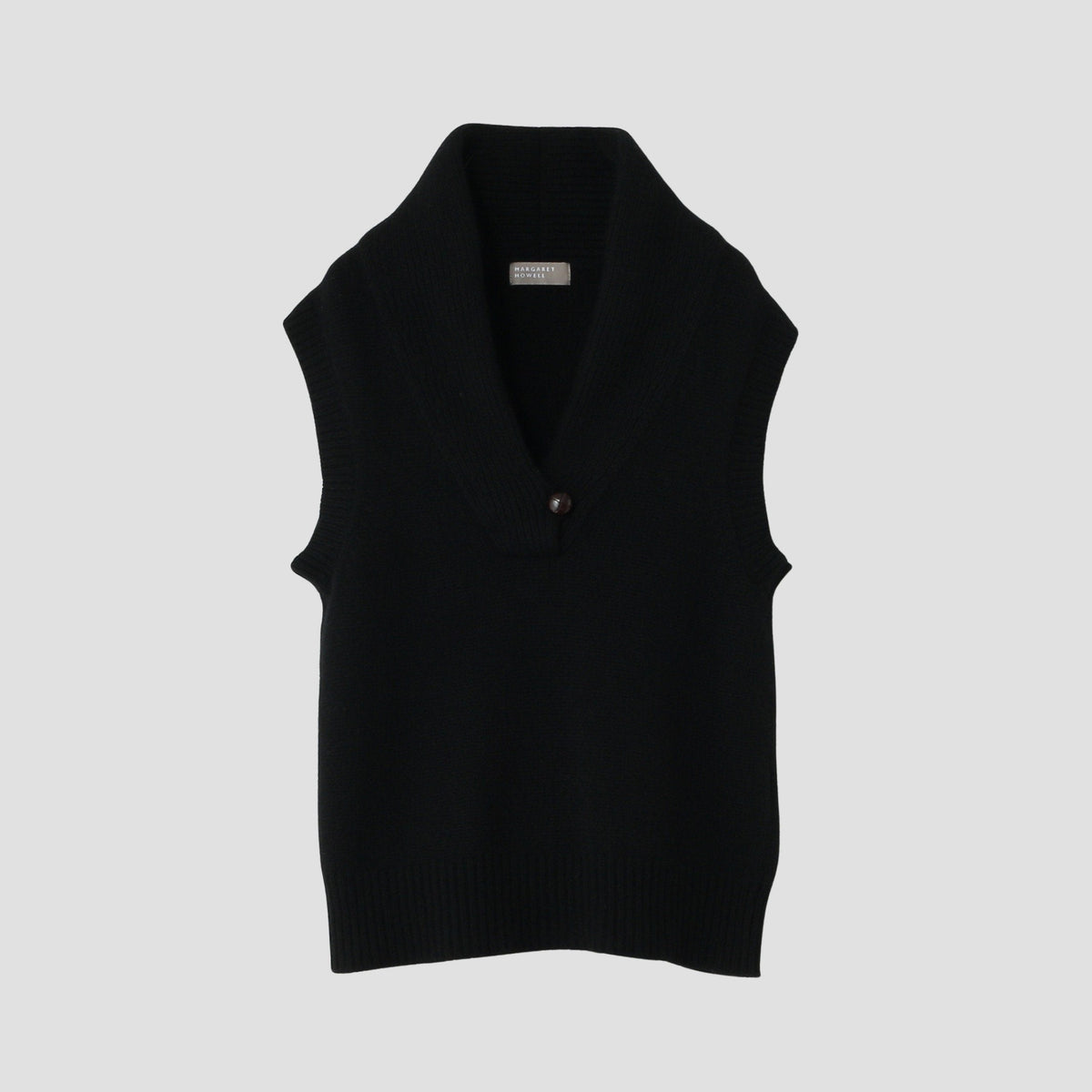 SHAWL COLLAR VEST KNIT