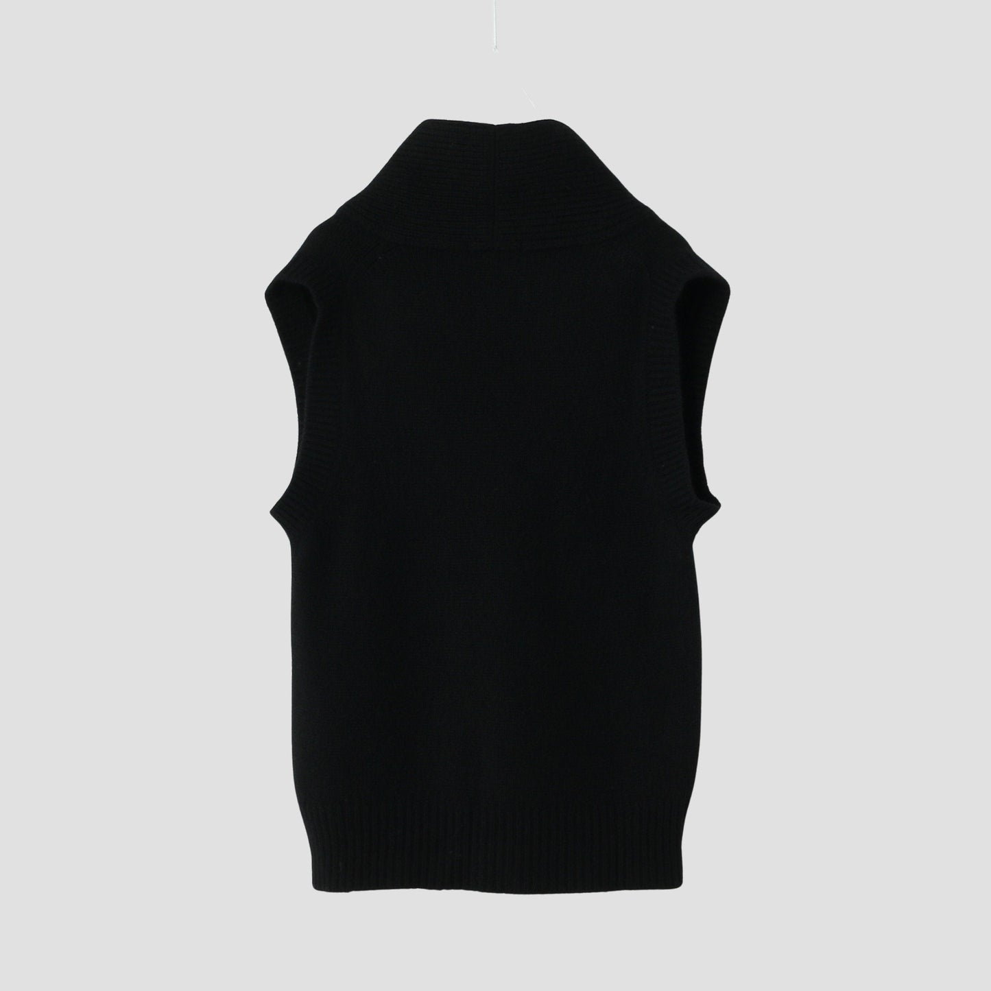 SHAWL COLLAR VEST KNIT