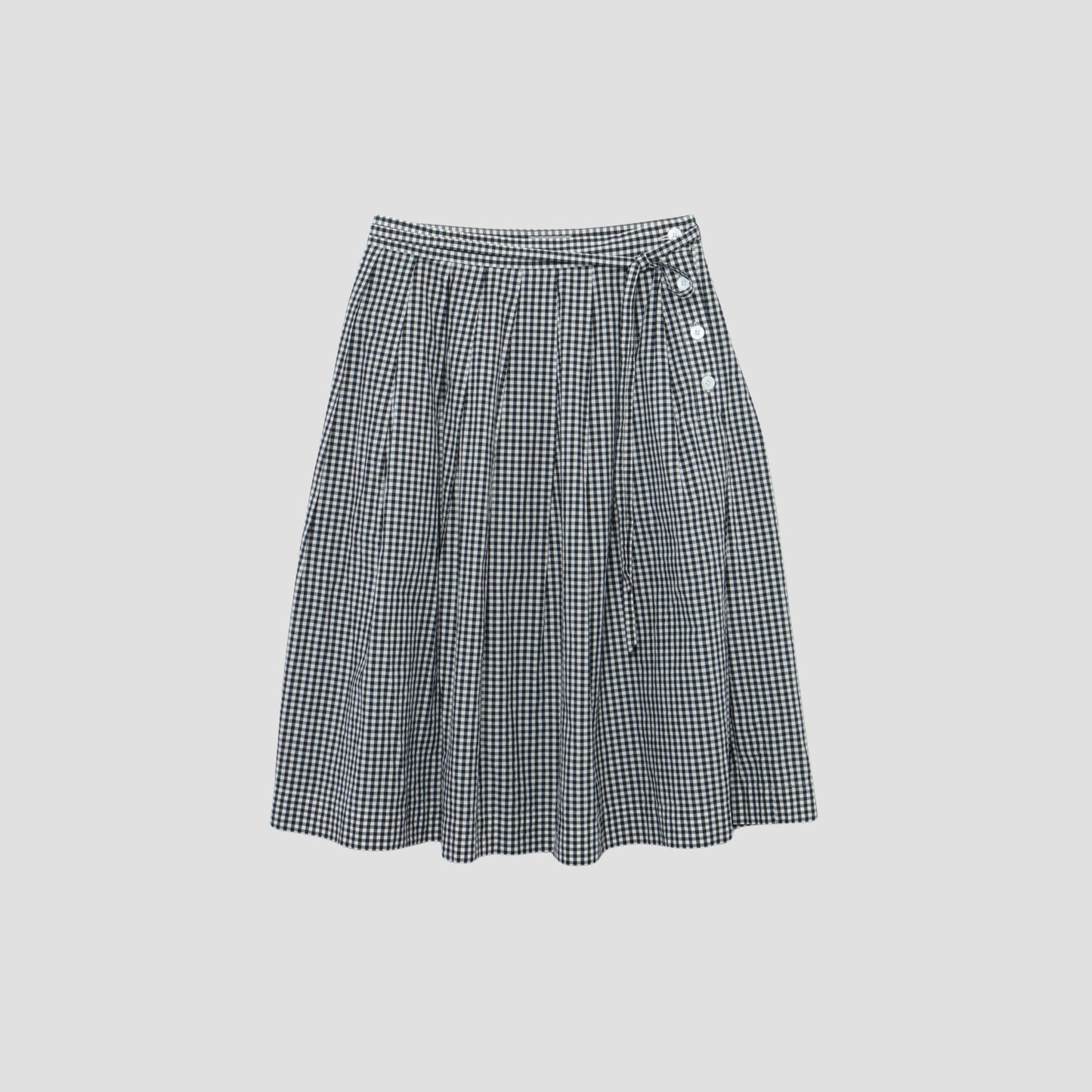 GINGHAM COTTON POPLIN SKIRT