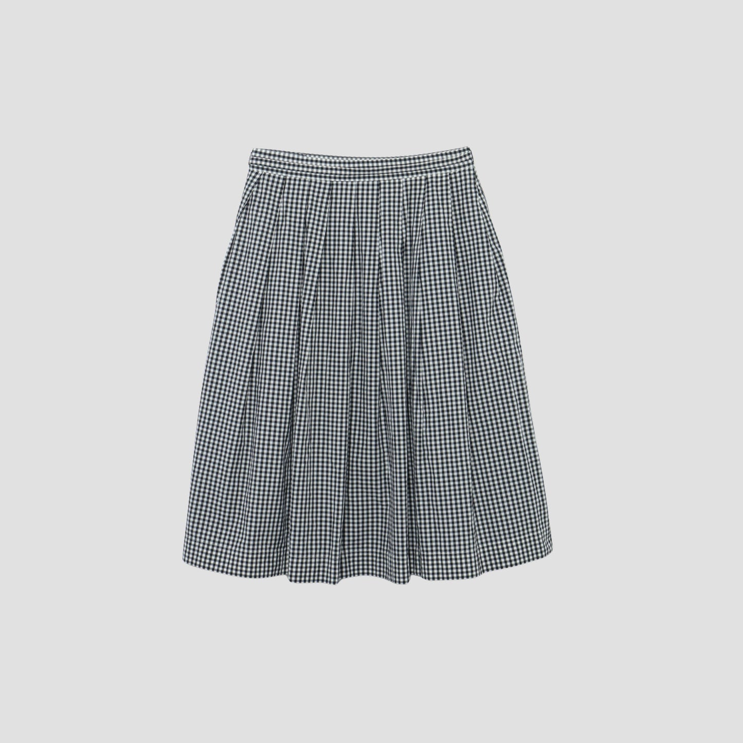 GINGHAM COTTON POPLIN SKIRT