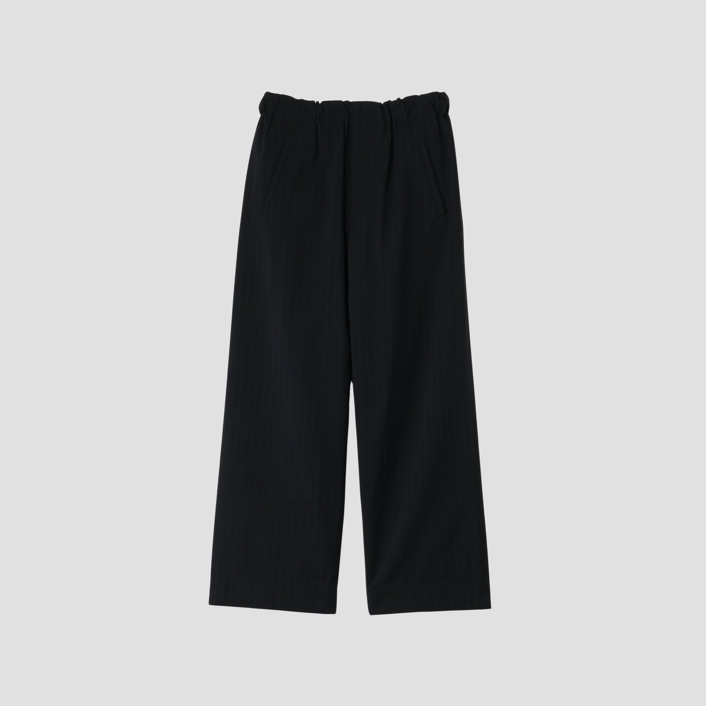 CHALK STRIPE HOPSACK WOOL TROUSERS