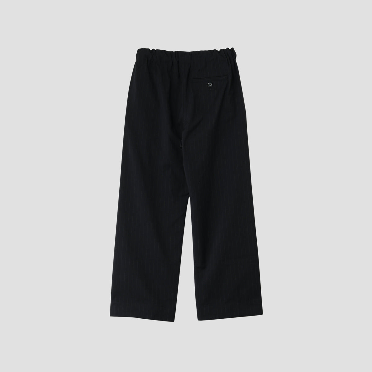 CHALK STRIPE HOPSACK WOOL TROUSERS