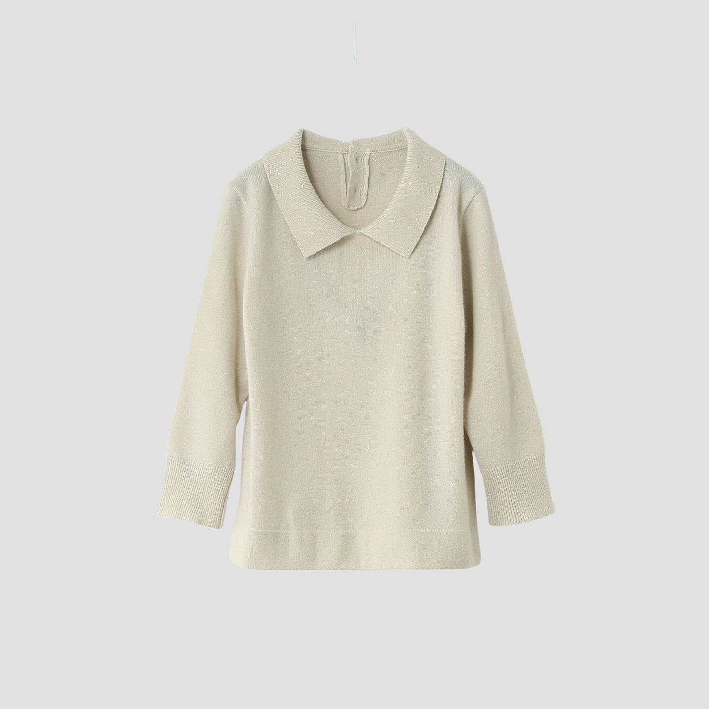 CASHMERE POLO COLLAR JUMPER KNIT