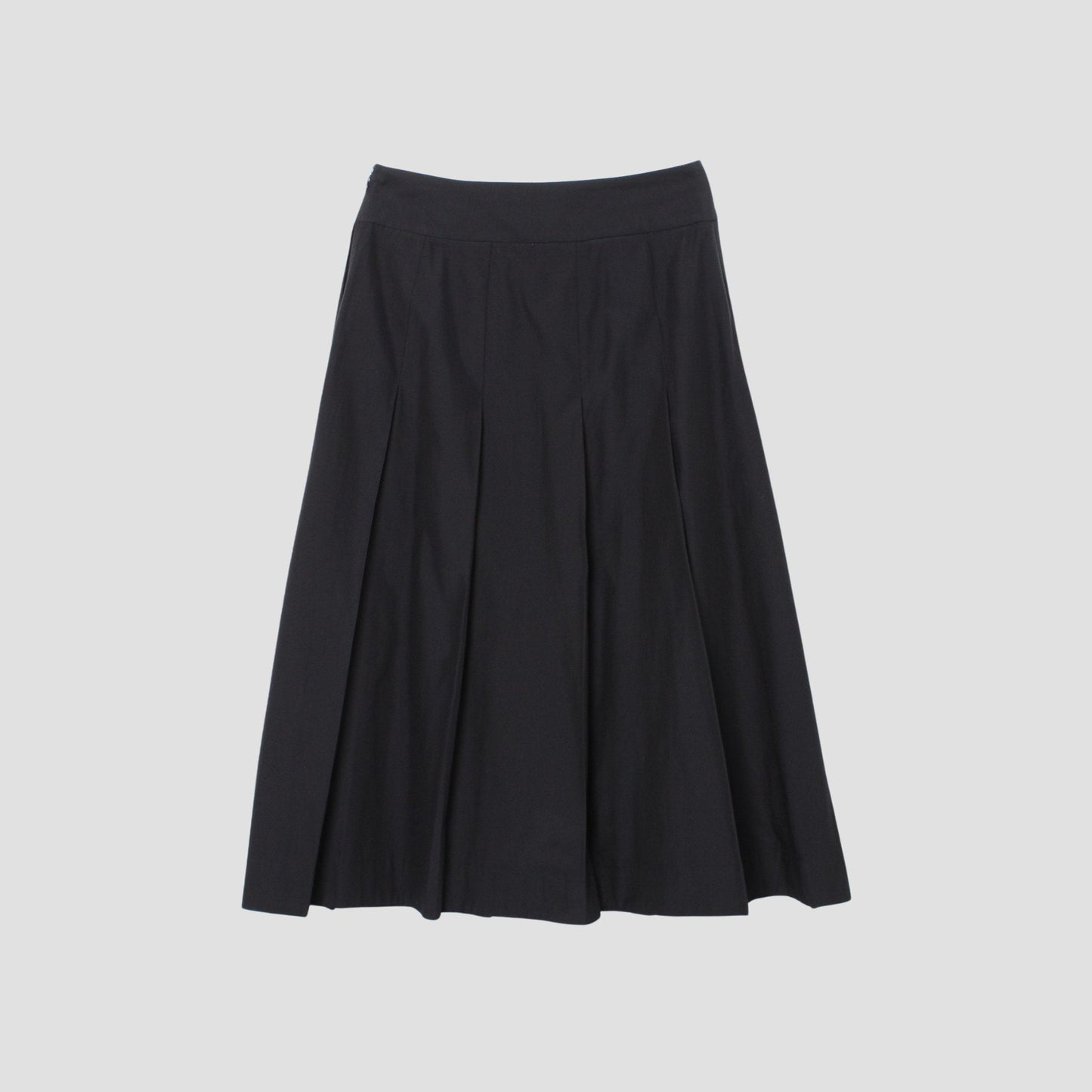 SILK COTTON POPLIN SKIRT