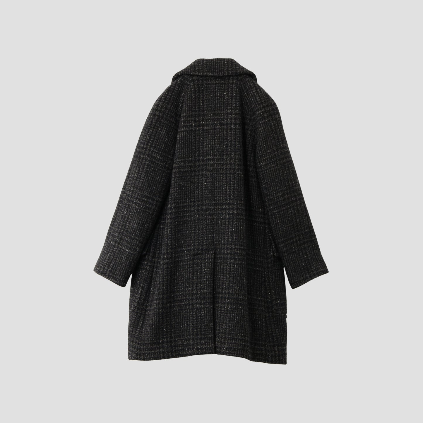 LARGE PRINCE OF WALES WOOL COATING