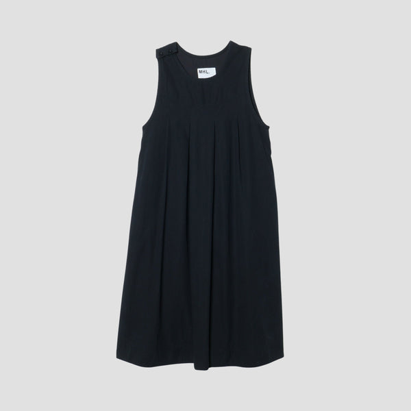 TWISTED ORGANIC COTTON TWILL DRESS