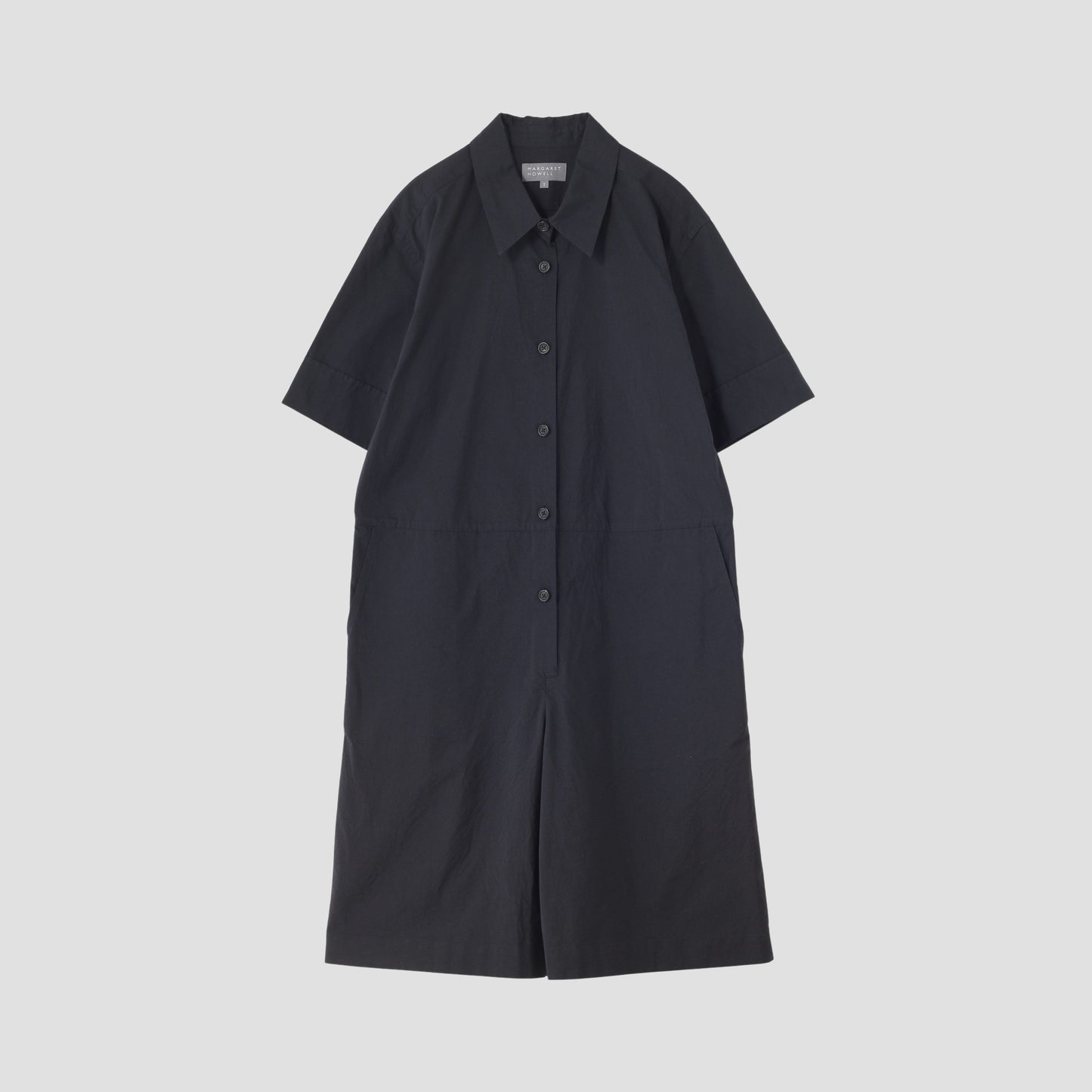 MATT COTTON SILK POPLIN DRESS