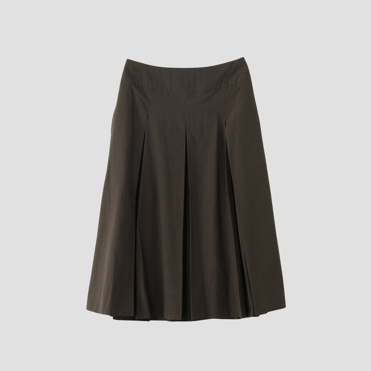 SILK COTTON POPLIN SKIRT