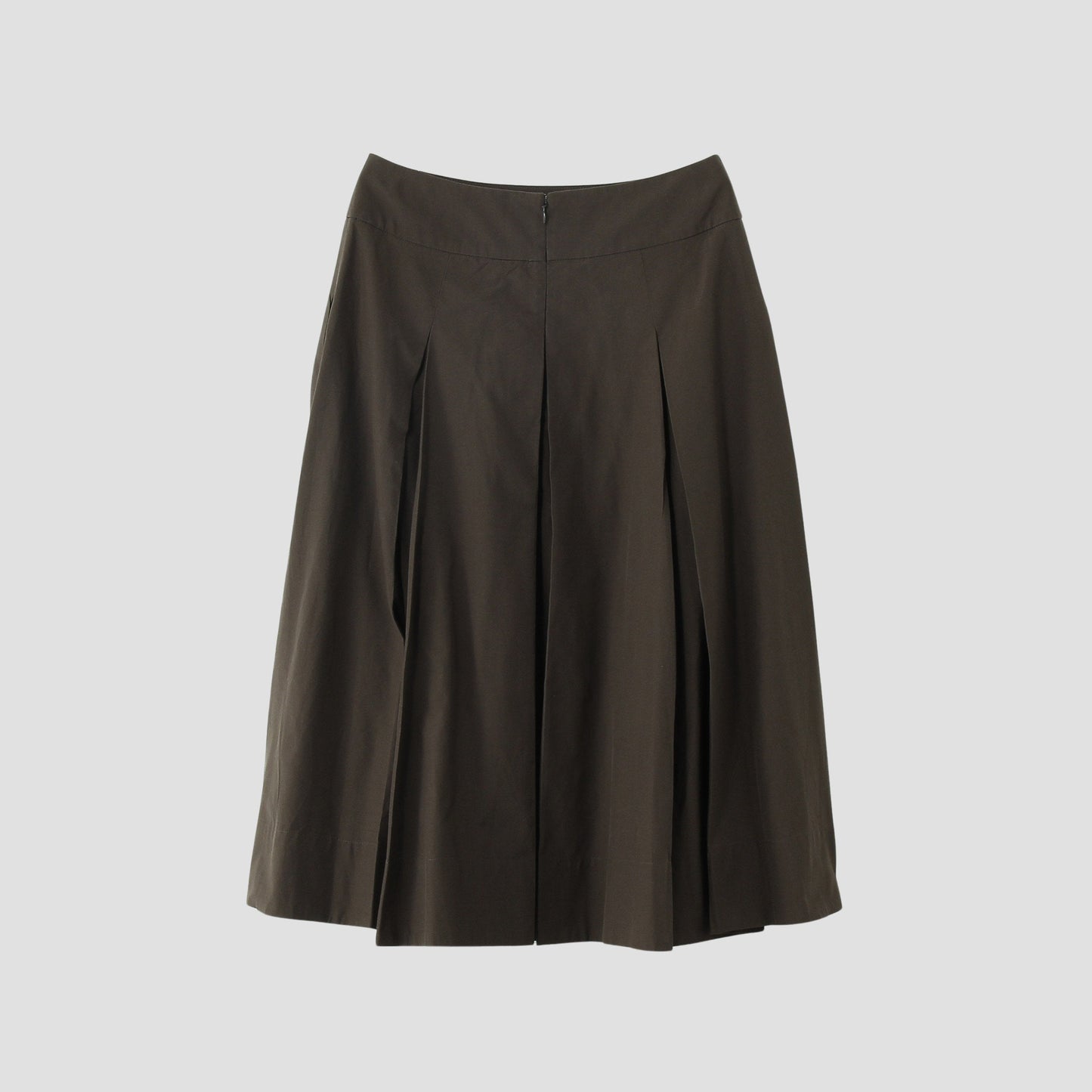 SILK COTTON POPLIN SKIRT